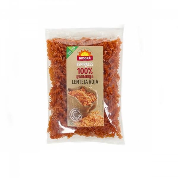 ESPIRALES LENTEJA ROJA 250G (BIOGRA)