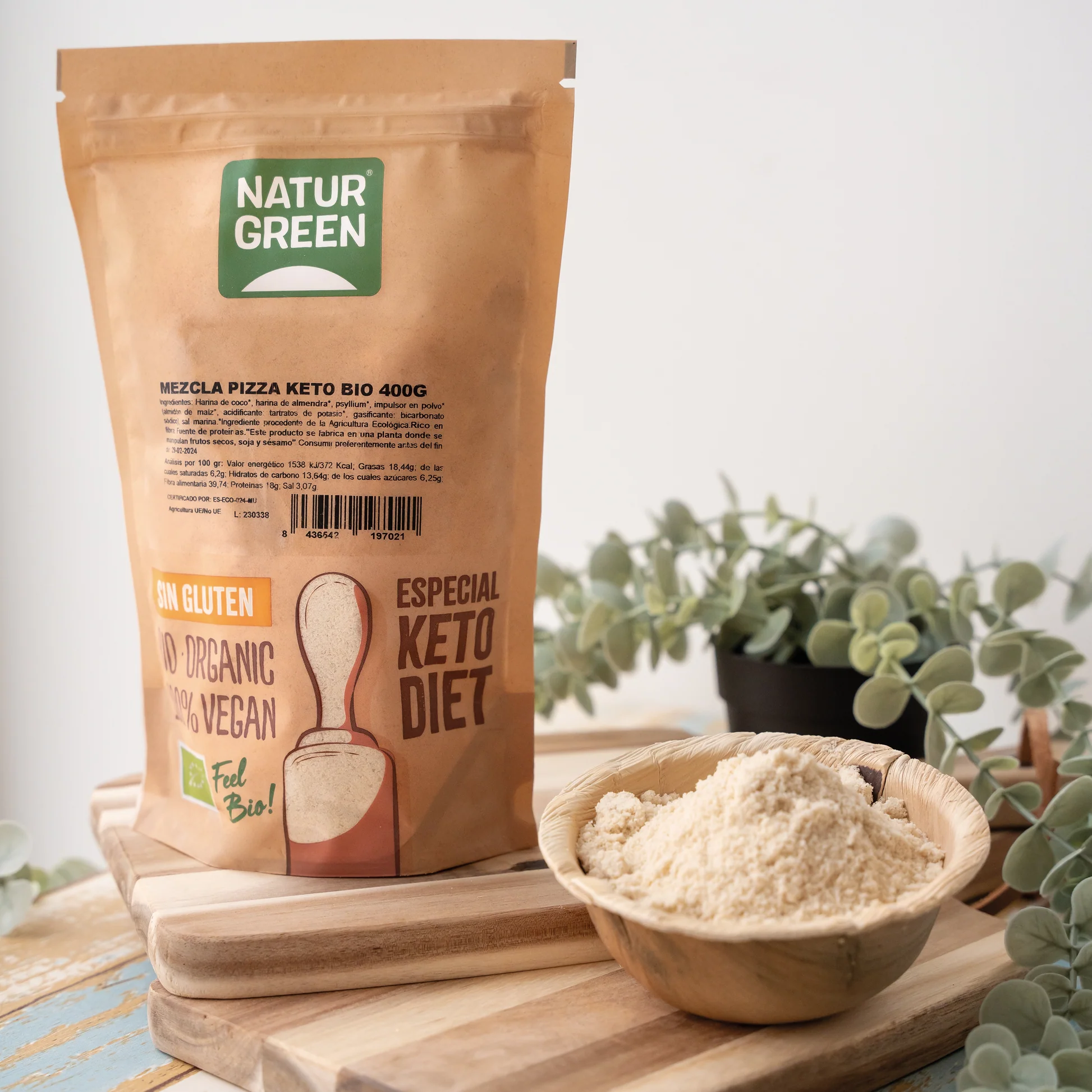 MEZCLA PIZZA KETO 400G (NATURGREEN) - NATURGREEN MEZCLA PIZZA KETO 400G (NATURGREEN)